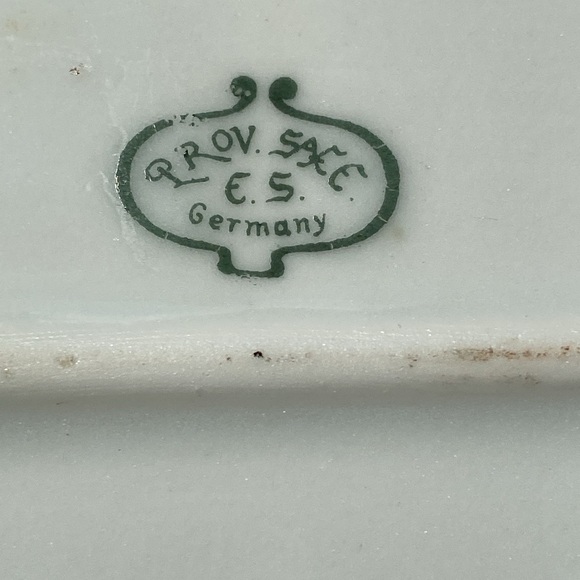 Prov Saxe E S Vintage hand painted serving dish. Beautiful depiction of birds. - Picture 5 of 10